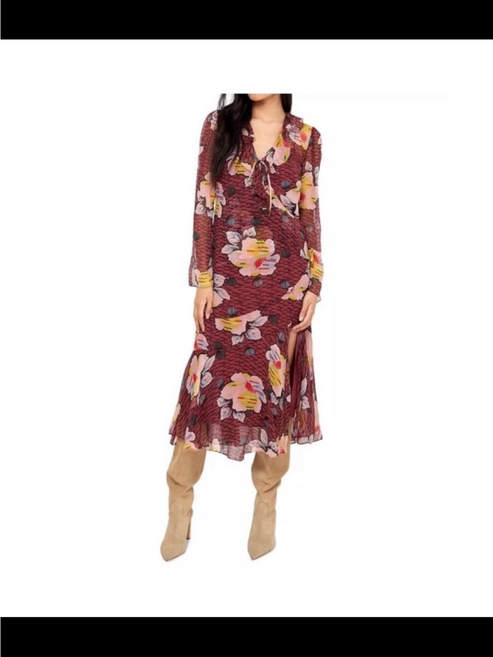 Joie Darrow Silk Midi Dress